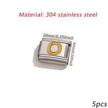 1 buah Rantai Gelang Modular Huruf Italia dari Baja Tahan Karat, Aksesori Perhiasan DIY yang Dapat Dilepas, Cocok untuk Gelang Harian Pria dan Wanita - modul jam tangan - View 9