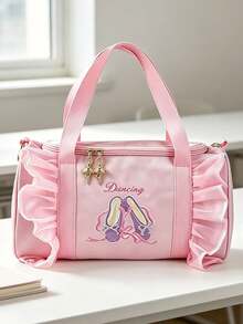 Korean Style Children's Dance Bag, Girls' Ballet Dance Bag, Fashionable Practice Shoulder Handbag Backpack Little Princess - A - View 10