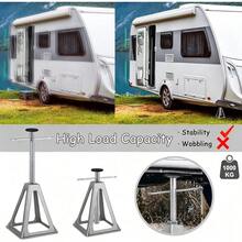 SAILUN Pack Of 2/4 Axle Stand Set For Static Caravan, Adjustable Height 28-43 Cm, Aluminum Support Stands For Caravan, Trailers, Maximum Load 1000 Kg, Caravan Accessories - 4 Pcs - View 4