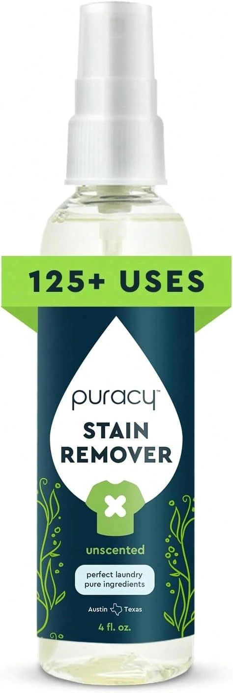 Puracy Stain Remover, Travel And Laundry Stain Cleaner For Clothes, Baby Essentials, Kids Stains, Oil And Fabric Spot Cleaner, (Stain Remover Spray, 4 Fl Oz) - White - View 1