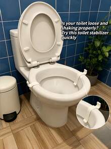 2pcs Toilet Seat Stabilizer, Anti-Wobble Anti-Slip Fixing Accessories, Universal Alignment Clips For Kitchen And Bathroom, Stable Bathroom Accessories For Home, Apartment And Rental - 2 - View 1