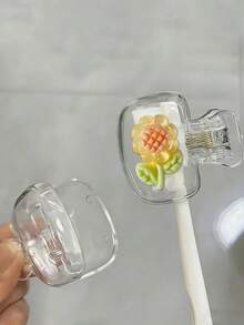 Tulip, Cherry Blossom, Sunflower 3D Pattern Portable Toothbrush Cover, Transparent Travel Toothbrush Storage Box, Toothbrush Head Protective Clip, Toothbrush Storage Clip, Toothbrush Dust-Proof Protective Sleeve, Portable Design Easy To Carry, Dust-Proof Cover, Suitable As Gifts For Couples, Friends, Family, Teachers, Travel Enthusiasts, Essential For Home, Dorm, Vacation, Suitable For Birthday Gifts, Back To School Gifts, Wedding Accessories, Spring And Summer Essentials - Multicolor - View 6
