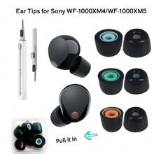 Premium Memory Foam Ear Tips, Slow Rebound Skin-Friendly Material, Noise Reducing Replacement Eartips, Secure And Comfortable Fit For WF-1000XM4 WF-1000XM5 Daily Use - View 2