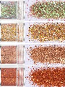 Random Color, Shiny Sequin Decor DIY Holiday Hair Accessories, Multi-Functional Use, Hair Styling Tool - Multicolor - View 10
