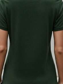Women's T-Shirt Blouse For The 2026 Brazil Cup With Sunflowers And Butterflies, Stylish, 100% - Verdee 軍事 - 查看 3