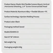 Flexible Camera Mount, Elastic Strap With 1/4 Inch Screw Ball Head, Universal Action Camera Accessories Compatible With Insta360, Action Camera For Riding, Fishing & Outdoor Shooting - View 11