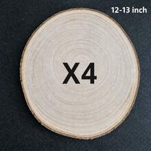 10Pcs Natural Wood Slices 12-13 Inch Rustic Paulownia Wood Rounds For Wedding Centerpieces, DIY Crafts, Home Decor, Party Table Decoration - A - View 19