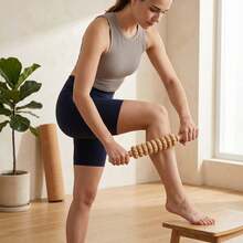 2PCS Wooden Massage Tools, Full Body Massager, Hand Massager, Leg Massager, Shoulder Massager, Facial Massage Tool, Back Massage Tool, Waist Massage Tool, Multi-Functional Body Massage For Different Body Parts, Body Relaxation Tool, Suitable For Home Use, Can Be Given As A Gift To Family, Friends, Classmates, Girlfriend, Parents' Holiday Gift, Gift For Mother - Apricot - View 4