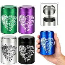 2.75 Inch Small Aluminum Alloy Mini Cremation Urn Memorial Ashes Urn - 6 Colors, Angel Wings - Decorative Urns - Multicolor - View 7