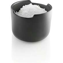 Nordic Kitchen Salt Cellar With Oak Lid - Black - View 4