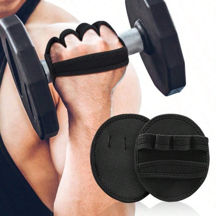 Non-Slip Textured Finger Sleeves, Suitable For Weightlifting Training And Gym Workouts, Ergonomic Wrist Guards - Black - View 1