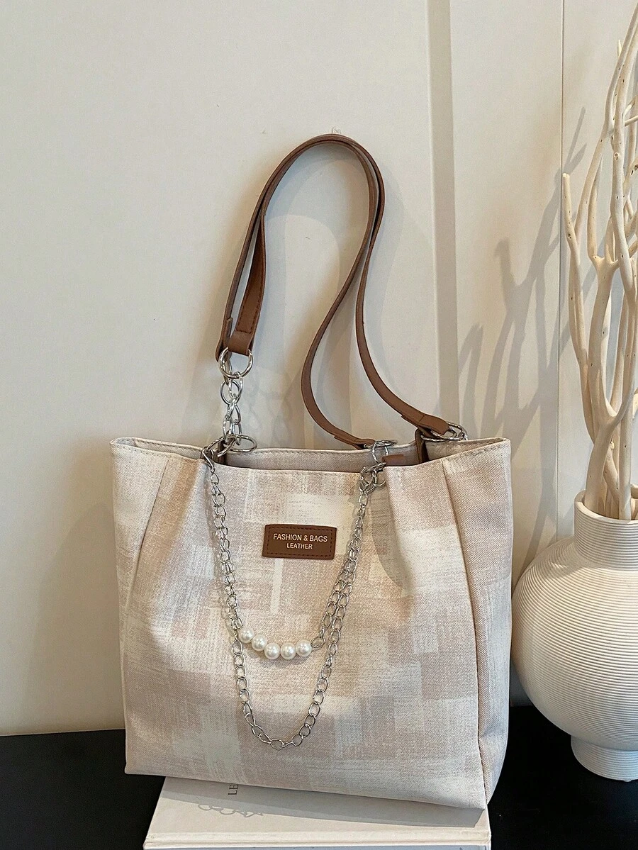 New Solid Color Luxury High-End Versatile Women's Shoulder Tote Bag