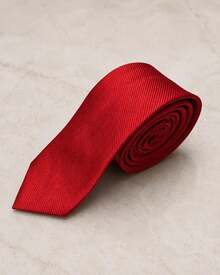 Men's Formal Ties, Versatile For Suits, Suitable For Weddings, Banquets, And Job Interviews. - 紅色 - 查看 3