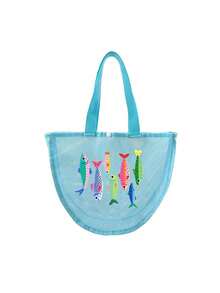 Multicolor Beach Sardine Pattern Multifunctional Zipper Tote Bag, Gift For Her/Him, Shell Bag, Conch Mesh Bag, Beach Bag, Conch Collection Mesh Bag, Shell Mesh Bag, Conch Tote Bag, Transparent Pencil Case, Tear-Resistant Transparent Bag, Office/School Travel Bag, Jewelry/Electronics Small Zipper Bag, Beach/Pool/Gym Wet/Dry Bag, Mesh Storage For Sand Toys And Shells, Graduation Gift, Birthday/Anniversary/Wedding/Holiday - Multicolor - View 13