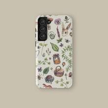 Funda de teléfono Forest Garden para iPhone 17 16 15 14 13 12 11 Pro Plus Max, funda protectora con animales del bosque botánico para Samsung S21 S22 S23 S24 S25 Ultra - rosa claro - Ver 6