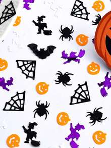 15/30/50g Halloween Confetti Decorations, Pumpkin Witch Spider Web Foil Confetti, Suitable For Halloween Party Table Decor, DIY Crafts And Photo Props - Halloween Confetti 3 - View 7