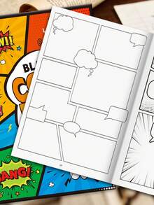 1pc Blank Comic Book For Creative Expression And Imagination, Suitable For Comic Lovers Of All Ages, Beginners And Pros, Perfect Gift For Holidays, Birthdays, And Parties - Multicolor - View 5