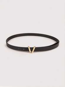 1pc V-Shape Minimalist Letter Decor Belt Summer, School Fall, Autumn, Halloween - Black - View 13