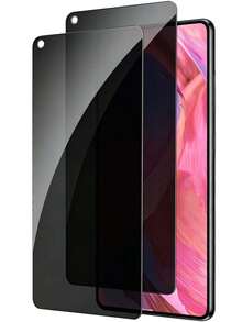 2Pcs Privacy Screen Protector Designed Compatible With OPPO, Anti-Spy Tempered Glass Film,9H Hardness,Anti-Fingerprint,Bubble Free,Easy To Install - Black - View 70