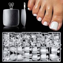 320 Uas Postizas De Gel Suave Transparentes Para Los Pies, Cortas Y Cuadradas, 16 Tamaos, Para Extensiones De Uas De Gel O Acrlico. - Por supuesto - Ver 1