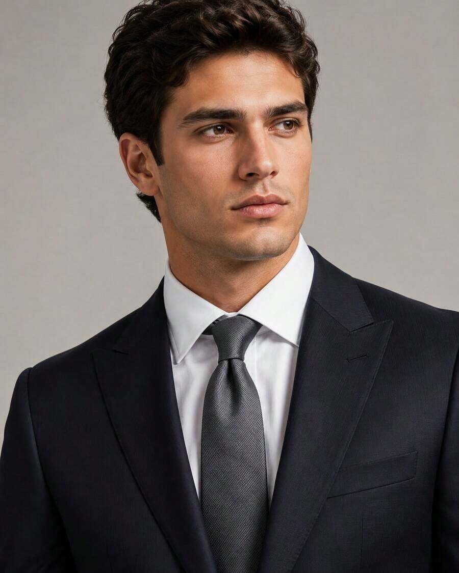 Men's Formal Ties, Versatile For Suits, Suitable For Weddings, Banquets, And Job Interviews. - 深灰色 - 查看 1