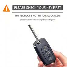 矽膠鑰匙套 FOB 適用於 Audi A1 A6 C5 B6 A4 B5 TT 8N A2 A3 A6 A8 Quattro 遙控鑰匙殼 3 按鈕鑰匙保護套 - 黑色的 - 查看 5