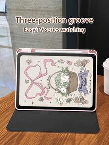 1件裝:復古花籃與兔子印花壓克力旋轉支架保護殼,相容於 iPad 11 A16/10/9/8、Air 11 2026 (M4)、Pro 11 2025。全方位防震護角、支援自動喚醒/睡眠、中性設計、適用於辦公/學習/禮品、多角度支撐、非磁性 - 杏色 - 查看 7