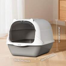 Enclosed Litter Box With Front Entry Top Exit Design, Anti Tracking & Odor Control Covered Litter Pan, Pull-Out Design, Easy Clean Litter Box For Indoor Cats,Cat Stuff,Cat Accesorries,Cat Supplies,Pet Supplies,Kitten Stuff,Halloween - L - View 17