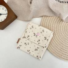 1 pieza Monedero con estampado floral, Organizador de cables de auriculares, Tarjetero, Bolsa para llaves, Bolsa de almacenamiento miscelánea, Organizador portátil de artículos diversos, Bolsa de almacenamiento para lápiz labial, Bolsa de almacenamiento para auriculares Bluetooth, Bolsa de maquillaje para mujer, Bolsa de almacenamiento para toallas sanitarias, Caja organizadora de joyas, Bolsa de maquillaje pequeña, Bolsa de viaje, Bolsa de playa, Bolso de mano de playa, Caja organizadora de cosméticos, Bolsa pequeña para mujer, Artículo esencial para vacaciones, Artículo esencial para playa, Artículo esencial para crucero, Artículo esencial para viaje - Multicolor - Ver 20