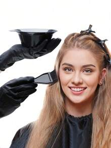 8pcs/Set Professional Hair Dye Tool Kit, Includes Hair Dye Brush, Hair Dye Bowl, Hair Dye Comb, Hair Dye Paste Mixing Stick, Hair Dye Gloves, Suitable For Professional Hair Salon Use And Personal Home Use, Hairdressing Accessories, Hair Care Products, Hairdressing Tools, Hairdressing Supplies, Barber, Hairdressing Accessories - Multicolor - View 3
