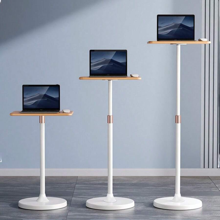 Laptop Stand Computer Stand Floor Standing Workstation Computer Riser Standing Desk Holder Standing Office Desk Support Stand Adjustable Vertical Computer Desk