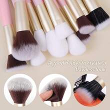 Brochas de Maquillaje Profesional 30 Piezas kit Alta Calidad Sintético Brochas Maquillaje Sombras de Brochas para Ojos en Polvo para Base de Maquillaje -Negro - Rosa - Ver 5