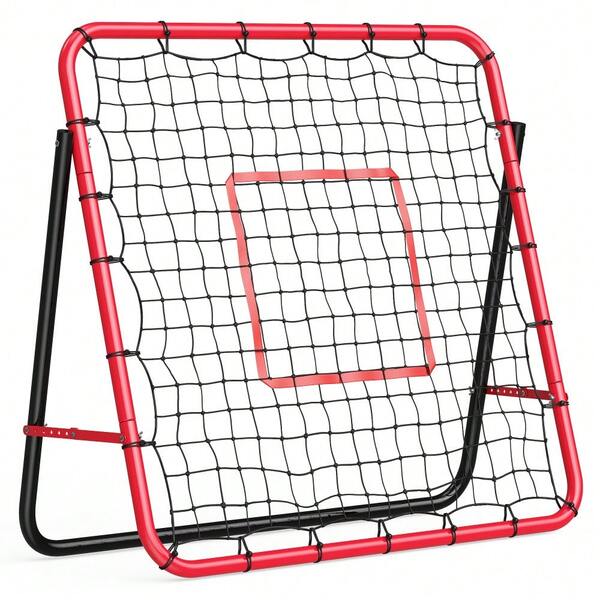 Soonbuy 6 X 4 FT Soccer Rebounder Net Adjustable Angle Heavy Duty Steel Frame Portable Training Net For Passing Kicking Practice Kids Teens Adults