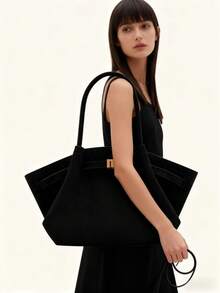 JW New Hana Bolso Grande Tipo Dumpling Para Mujeres, Bolso de Hombro de Gran Capacidad, Textura Ligera Suave y Duradera, Bolso Casual para Ir al Trabajo Escuela Mamá Salidas Compras Citas - Negro - Ver 8