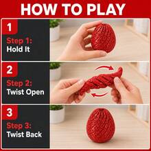 1pc Printed Spiral Strawberry Stress Relief Toy, Fidget Toy, Desktop Classroom Reward Small Gift, Party Favor - Multicolor - View 5