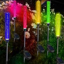2pcs Solar Reed Lamp Bubble Stick RGB Color Acrylic, Outdoor Courtyard Park Landscape Point Lawn Plug In Landscape Lamp, Garden Lights For Yard, Easy Installation - Solar Crystal Rod - View 11