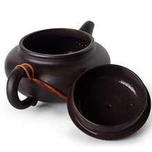Tetera de 8 onzas de té chino gongfu auténtico de arcilla negra Zisha Classics Pot infusers Tea - Rojo (Red Dragon) - Ver 6