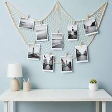 Party Fish Net Decoration - 100 * 200 Cm Fishing Net Decorative Net For Wall Photo Hanging Nautical Fishing Net Tablecloth Decoration Ocean Theme Birthday Party Rope Net - Beige - View 3