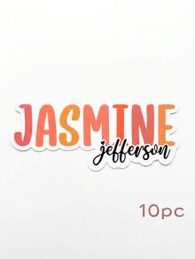 10pcs Custom Rainbow Name Stickers, Personalized Colorful Name Decals, Stickers Labels , Back To School Supplies, Water Bottles, Laptops - Multicolor - View 26