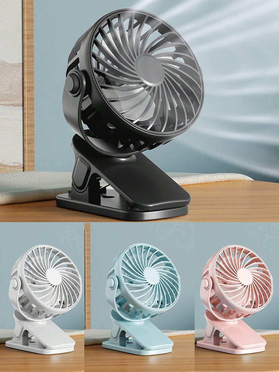 VIXILITOP 4-In-1 Portable Mini Electric Fan. With Lighting, Clip-On/Desk/Handheld Styles. USB Powered, 3-Speed Adjustable, Long Battery Life, Lightweight & Compact. Suitable For Desk, Handheld And Various Scenarios. An Indispensable Cooling Device For Summer Travel.