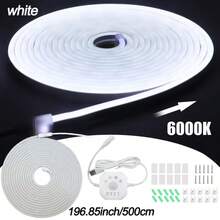 LQHZMYY 1-5m LED Motion Sensor Light Strip With Human Body Sensor Switch, Neon Chasing Flowing Water Effect, Flexible Strip, 3000K/6000K Optional, Light Flowing Meteor Effect, Chasing Light With USB Interface, Suitable For Staircase Chasing Light, Corridor Flowing Light, Balcony, Indoor/Outdoor Use, Modern Lighting Design|Flexible Neon Light Flexible Strip|Staircase Light - Induction Flowing Water Neon Lights - View 20