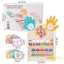 2-In-1/3-In-1 Optional Children's Wooden Early Education Educational Maze Toy Number Matching Addition Subtraction Arithmetic Clock Cognitive Wooden Teaching Aid - Multicolor - View 2