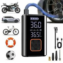 Car Tire Inflator Electric Bicycle Pump 150 PSI High Pressure Bicycle Pump Rechargeable Portable Air Compressor, Automatic Inflation Suitable For Electric Bicycle Motorcycle Smart Bicycle Pump With LCD Display - Wireless VC-069 - View 3