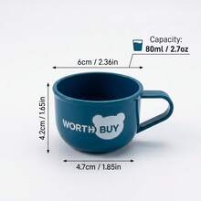1 Stück 76/80ML 316 Edelstahl Kaffeebecher mit Griff, tragbarer Wasserbecher, isolierter Anti-Verbrühungs Trinkbecher, wiederverwendbarer Tee Milch Kaffeebecher, geeignet für Studenten und Erwachsene zur Verwendung in Schule, Büro, Reisen, Outdoor Camping, Picknick - Verschiedenfarbig - Übersicht 13