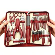 42 piezas Juego de tijeras de manicura, kit de herramientas profesionales de pedicura de acero inoxidable, adecuado para el cuidado de uñas de dedos y pies, portátil para uso en el hogar, la oficina y viajes al aire libre - Multicolor - Ver 11