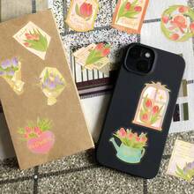 SCXXBSW 50pcs Tulip Secrets Hot Stamping Stickers, Cool Anime Decorative Stickers, Classic Gift Decorations, Value Pack, Cute Cartoon Stickers, Waterproof And Durable, Phone Case Decoration Stickers, Can Be Applied To Laptops - Multicolor - View 10