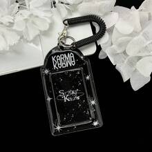 1pc Black Splatter Star Card Holder, Minimalist Splatter Star Photo Card Holder, Idol Photo Card Display, Idol Concert Support Item, K-Pop Album Photocard Storage, IDOLME, PU Material, Suitable For 3-3.5 Inch Mini Photo Cards, Photo Cards, Korean Entertainment Album Photocard Storage And Protection, Bag Decoration, Bag Charm, Etc. - Card Cover - View 8