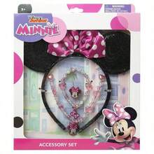 Minnie Mouse [組合省錢] 迪士尼米妮頭帶項鍊手鍊禮盒組 & 3件組串珠手鍊項鍊套裝組合 – 耐用兒童材質、易於佩戴、服裝配件、兒童珠寶、適合兒童的完美禮物、米妮粉絲禮物、生日派對與度假贈品 - 彩色 - 查看 2