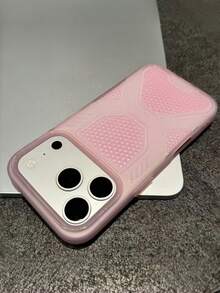 原色糖果色透氣散熱 TPU 保護殼,適用於 iPhone 17 Pro Max 16 15 14 13 12 11 Pro Max Plus,防震軟網背蓋 - 粉色 - 查看 3