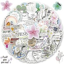 60PCS Bible Stickers, Inspirational Christian Stickers, Aesthetic Stickers, High Quality Stickers Scrapbook, Decorative Paper, Journaling, Laptop, Bumper, Skateboard, Water Bottles, Computer, For Gift Bags, Envelope Seals, Party Decoration - Bible-themed Minimalist Style - View 11